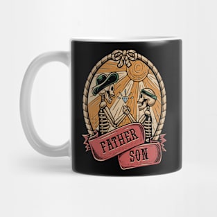 skull design father and son Mug